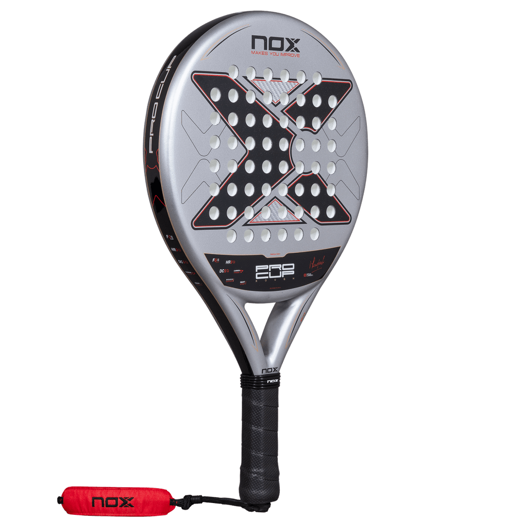 NOX ML10 Pro Cup Rough 2027 padel racket by Miguel Lamperti, 45-degree view