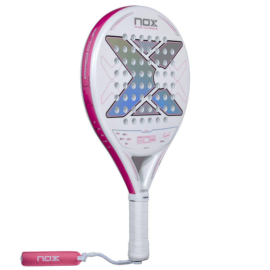 Raquette de padel NOX ML10 Pro Cup Silver 2027 by Miguel Lamperti, vue à 45 degrés