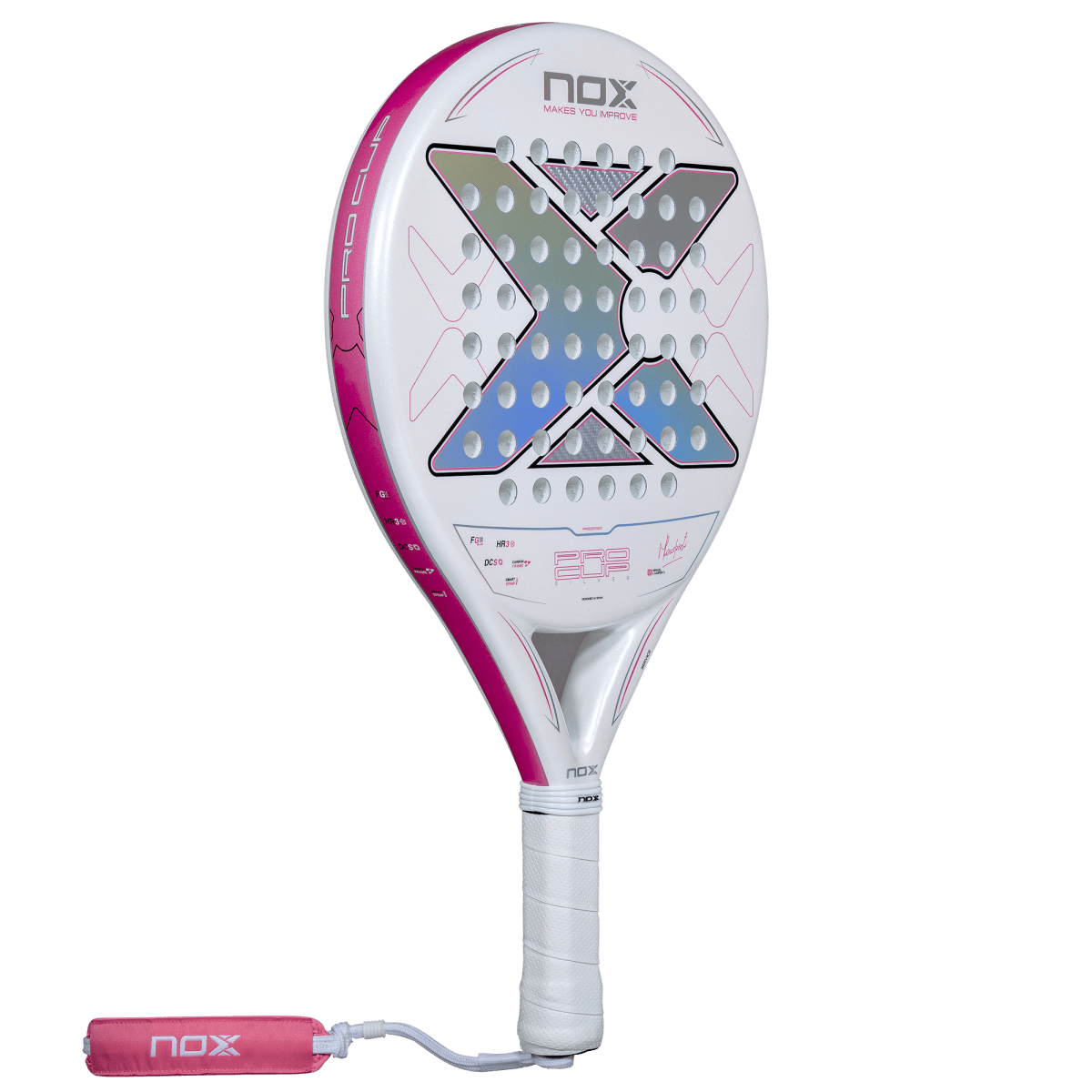 Raquette de padel NOX ML10 Pro Cup Silver 2027 by Miguel Lamperti, vue à 45 degrés