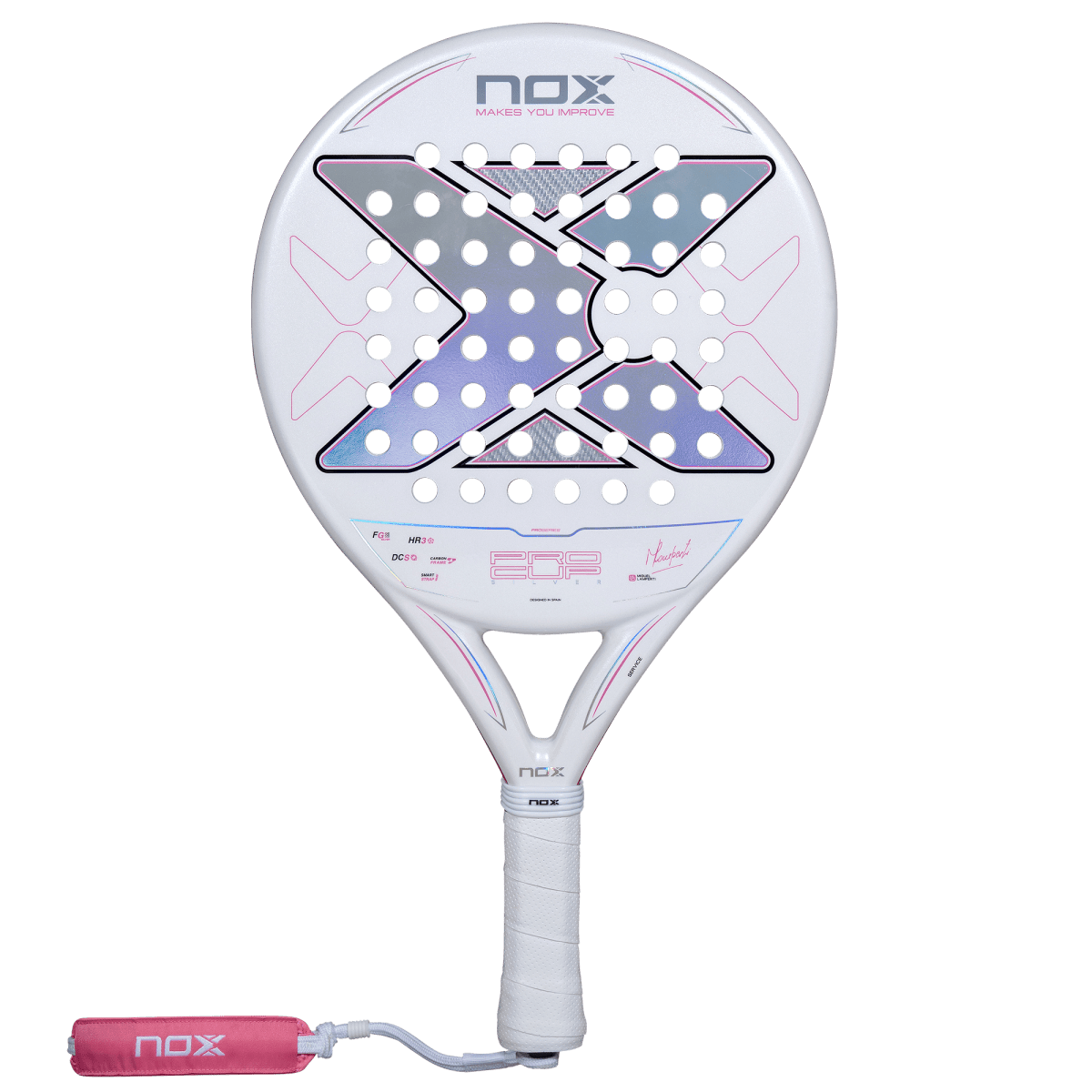 Raquette de padel NOX ML10 Pro Cup Silver 2027 by Miguel Lamperti, vue de face