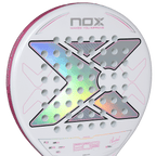 Raquette de padel NOX ML10 Pro Cup Silver 2027 by Miguel Lamperti, vue rapprochée