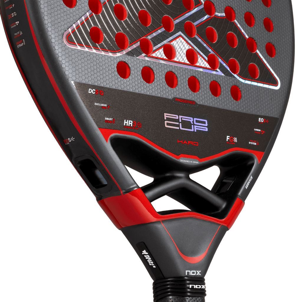 Raquette de padel NOX Pro Cup HARD 2027 by Agustín Tapia, détail du cœur