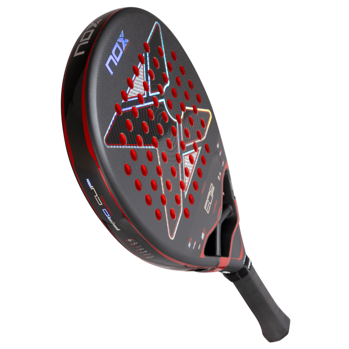 NOX Pro Cup HARD 2027 padel racket by Agustín Tapia, angled view
