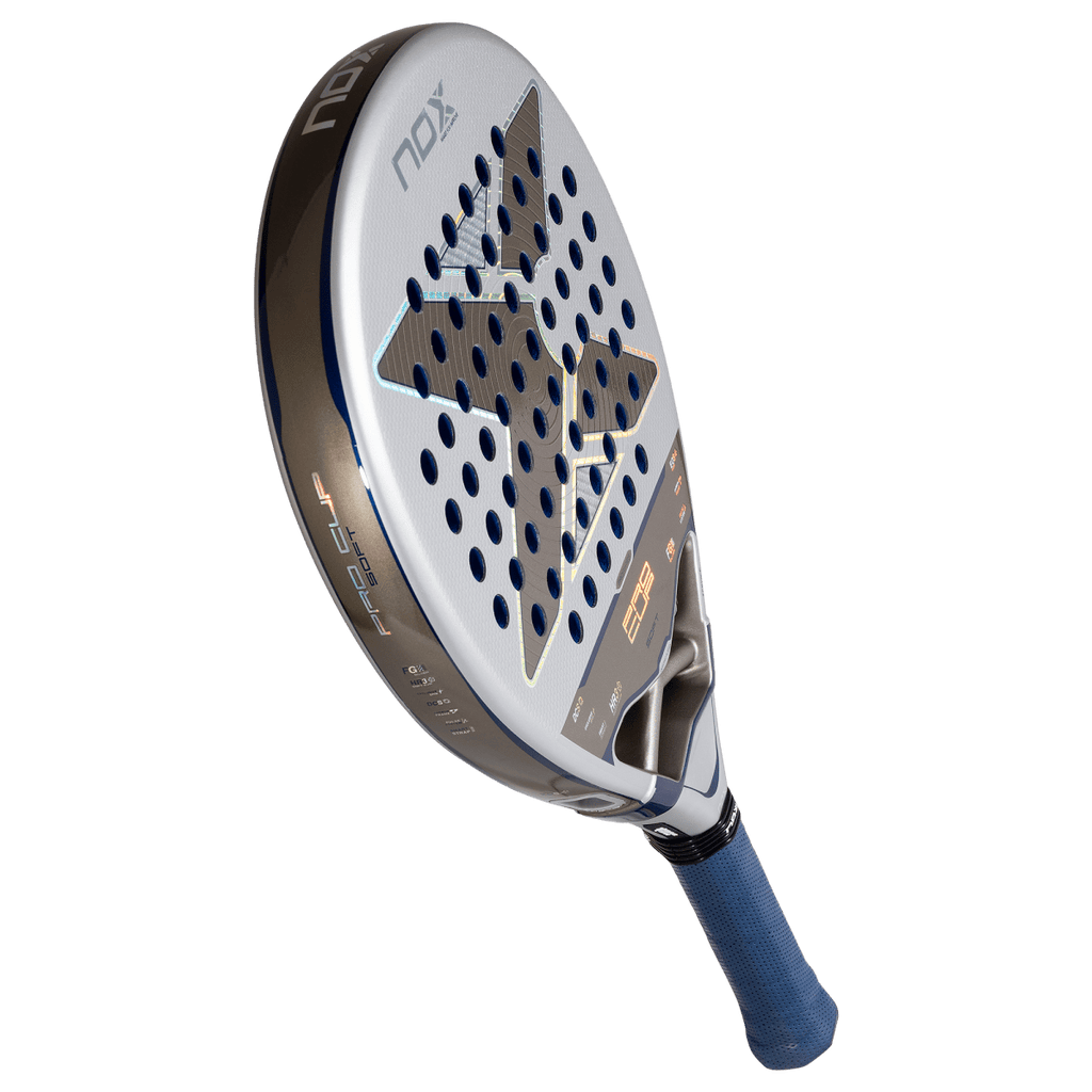 NOX Pro Cup SOFT 2027 padel racket by Agustín Tapia, angled view