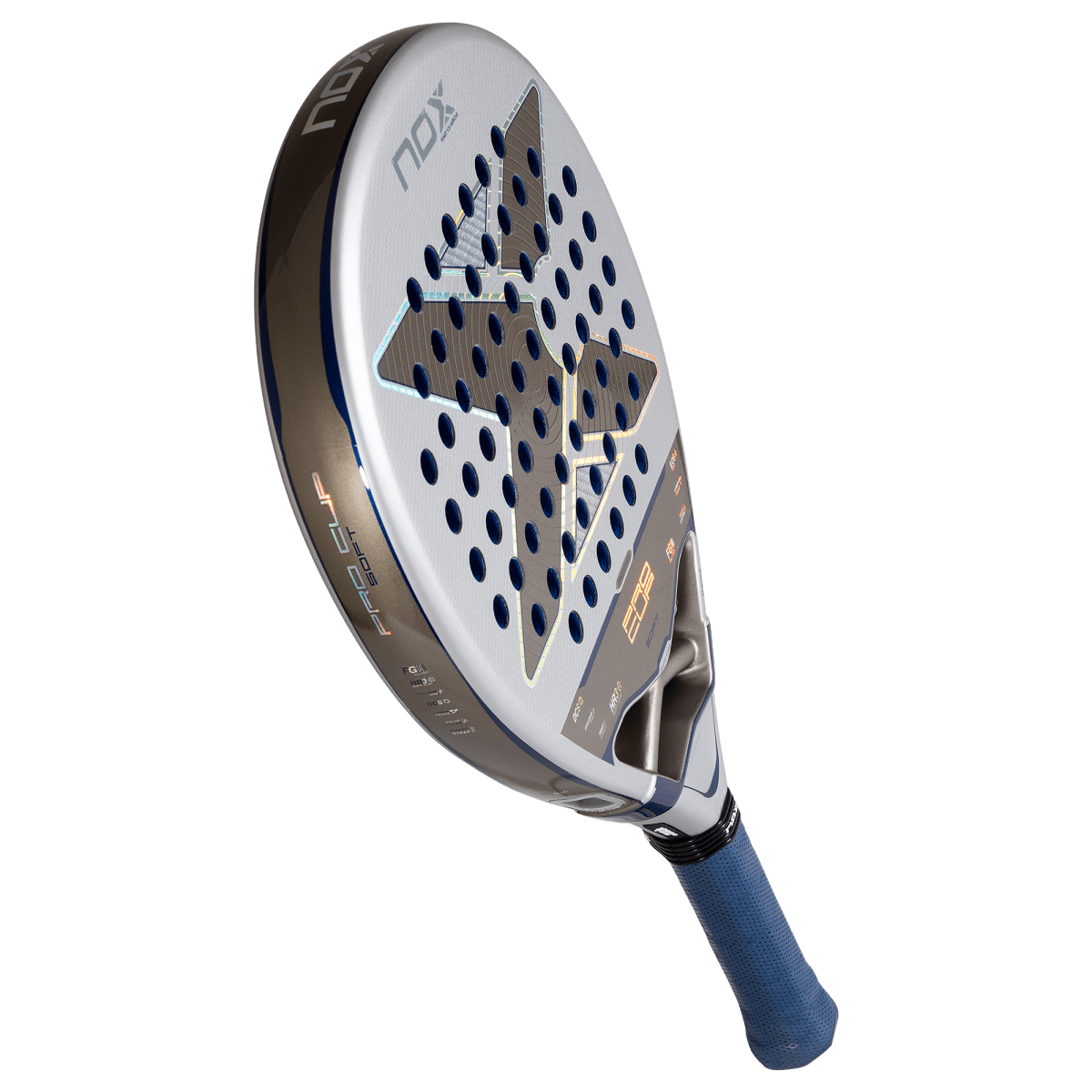 NOX Pro Cup SOFT 2027 padel racket by Agustín Tapia, angled view