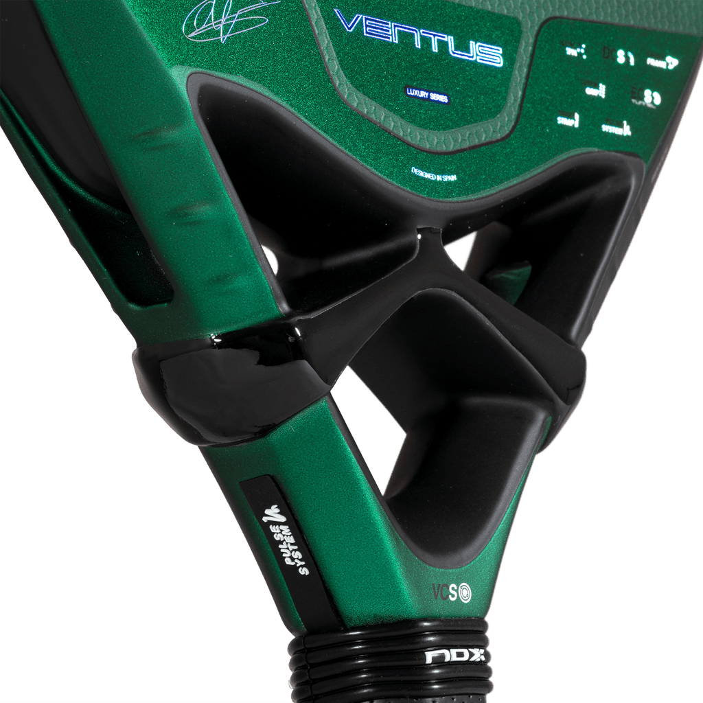 Padelschläger NOX Ventus Attack 12K XTREM 2027 by Aimar Goñi, Detail des Herzens und des Pulse Systems