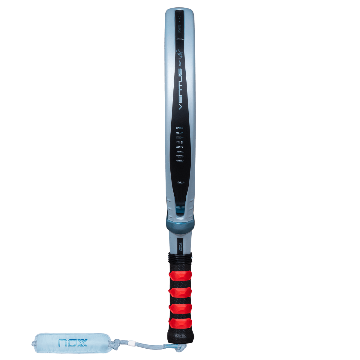 NOX Ventus Control 12K 2027 padel racket by Aranzazu Osoro, edge view