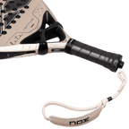 NOX Ventus Hybrid 12K Lite 2027 padel racket, close-up of the handle and the wrist strap