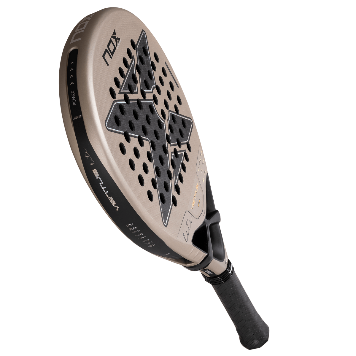 NOX Ventus Hybrid 12K Lite 2027 padel racket, angled view