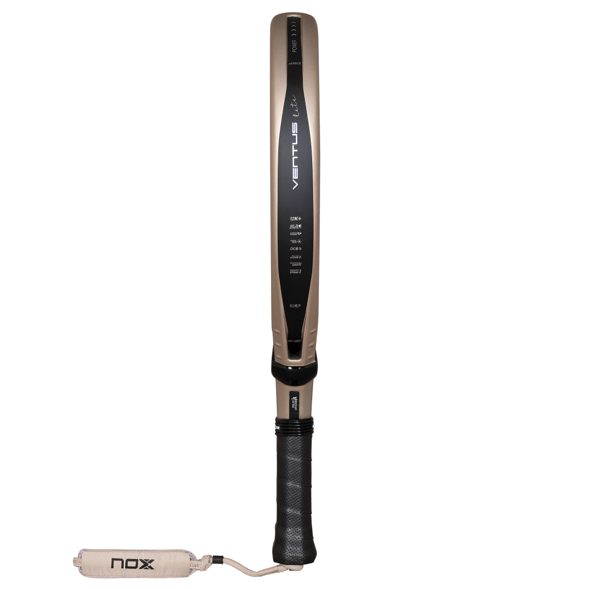 NOX Ventus Hybrid 12K Lite 2027 padel racket, edge view