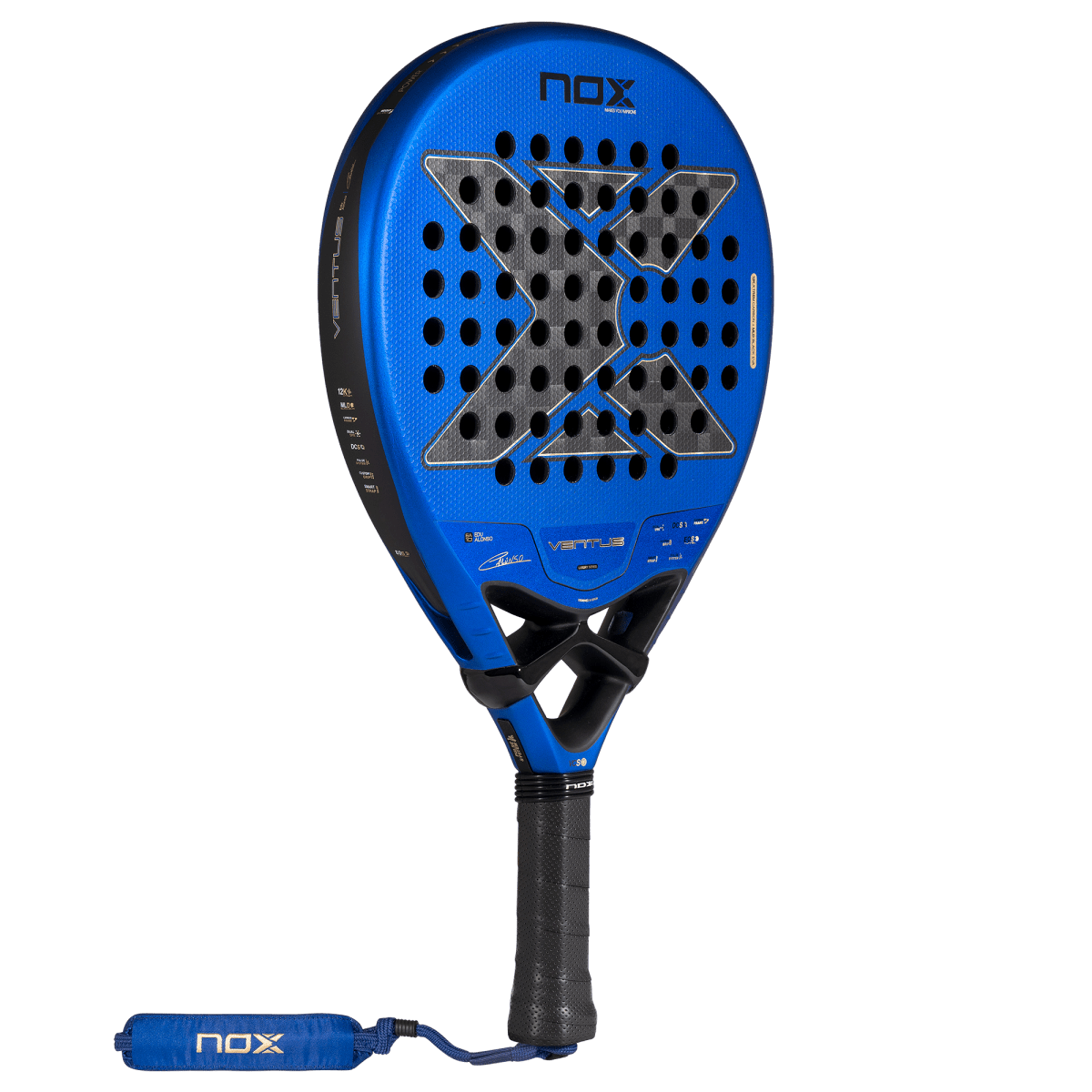 Padelschläger NOX Ventus Hybrid 12K XTREM 2027 by Edu Alonso, Ansicht im 45-Grad-Winkel
