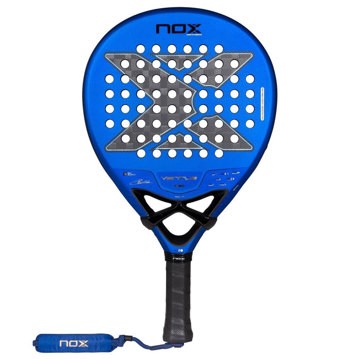 Padelschläger NOX Ventus Hybrid 12K XTREM 2027 by Edu Alonso, Vorderansicht