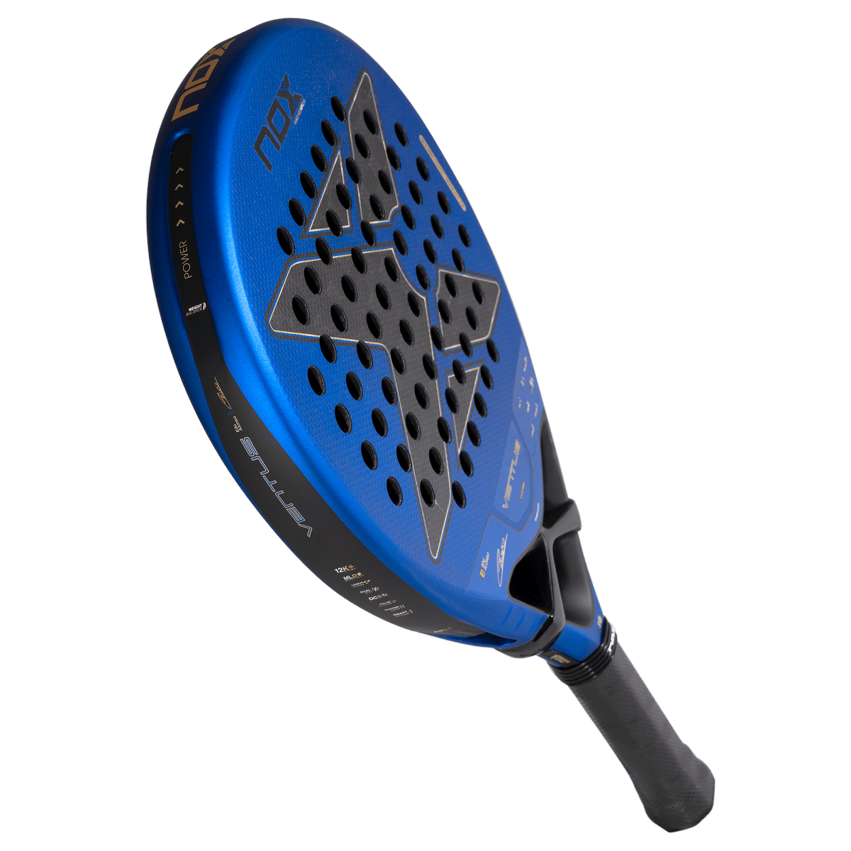 Padelschläger NOX Ventus Hybrid 12K XTREM 2027 by Edu Alonso, schräge Ansicht
