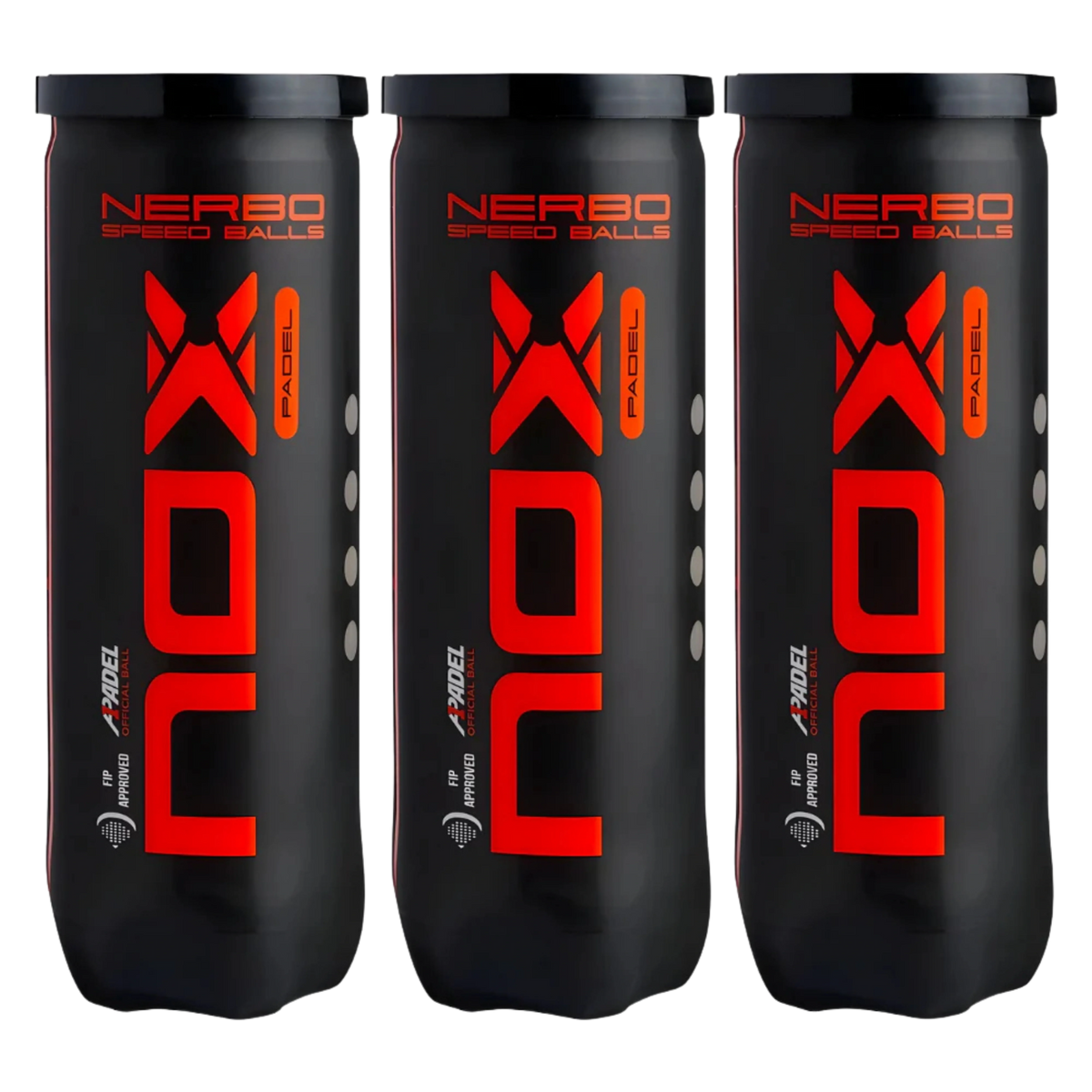 Tripack de 3 tubes de balles de padel NOX Nerbo