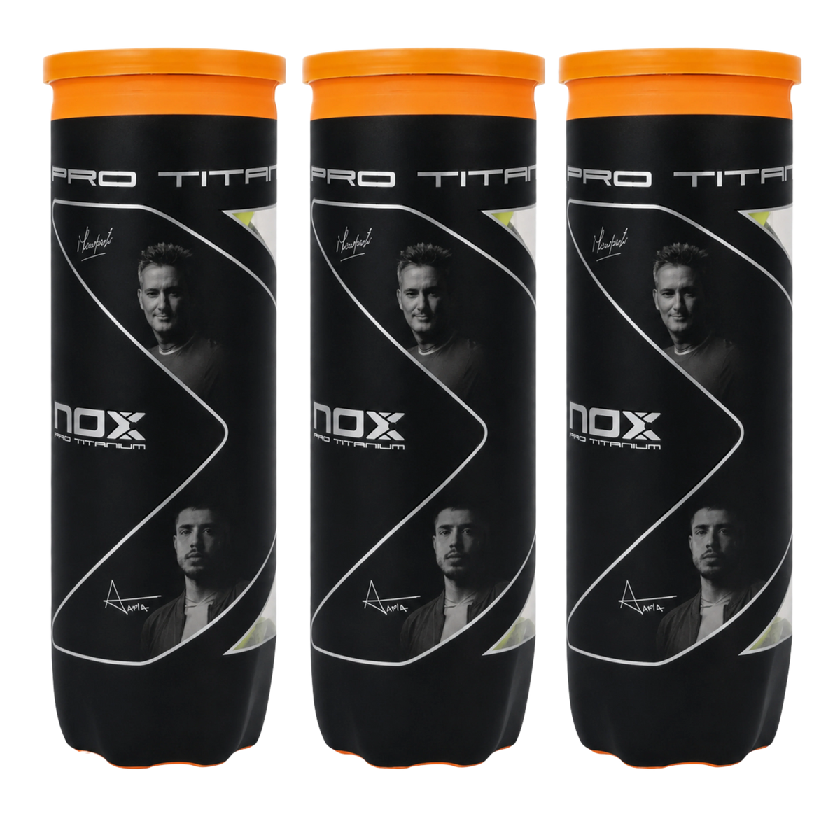 Tripack de 3 tubes de balles de padel NOX Pro Titanium