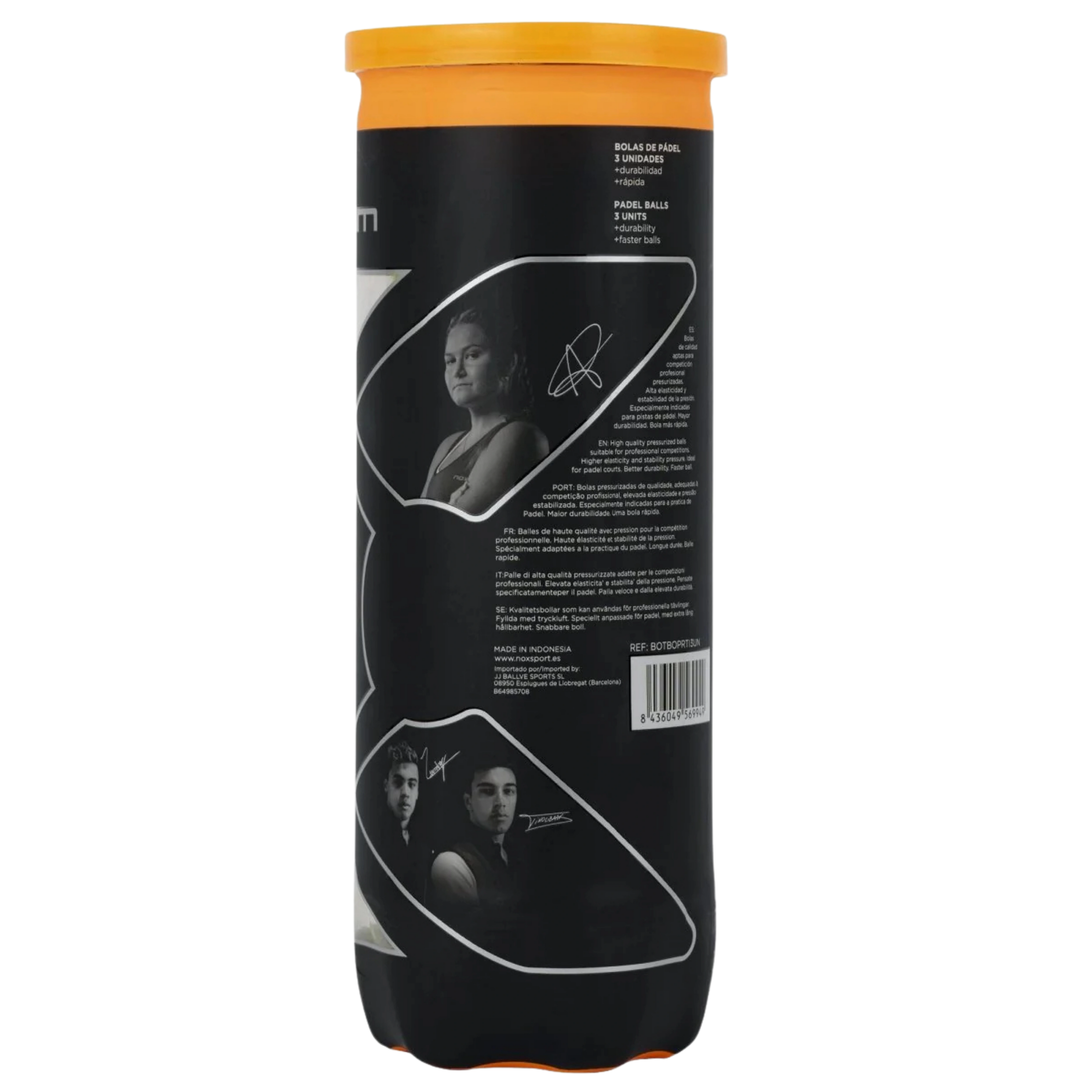 Carton de 24 tubes de balles de padel NOX Pro Titanium