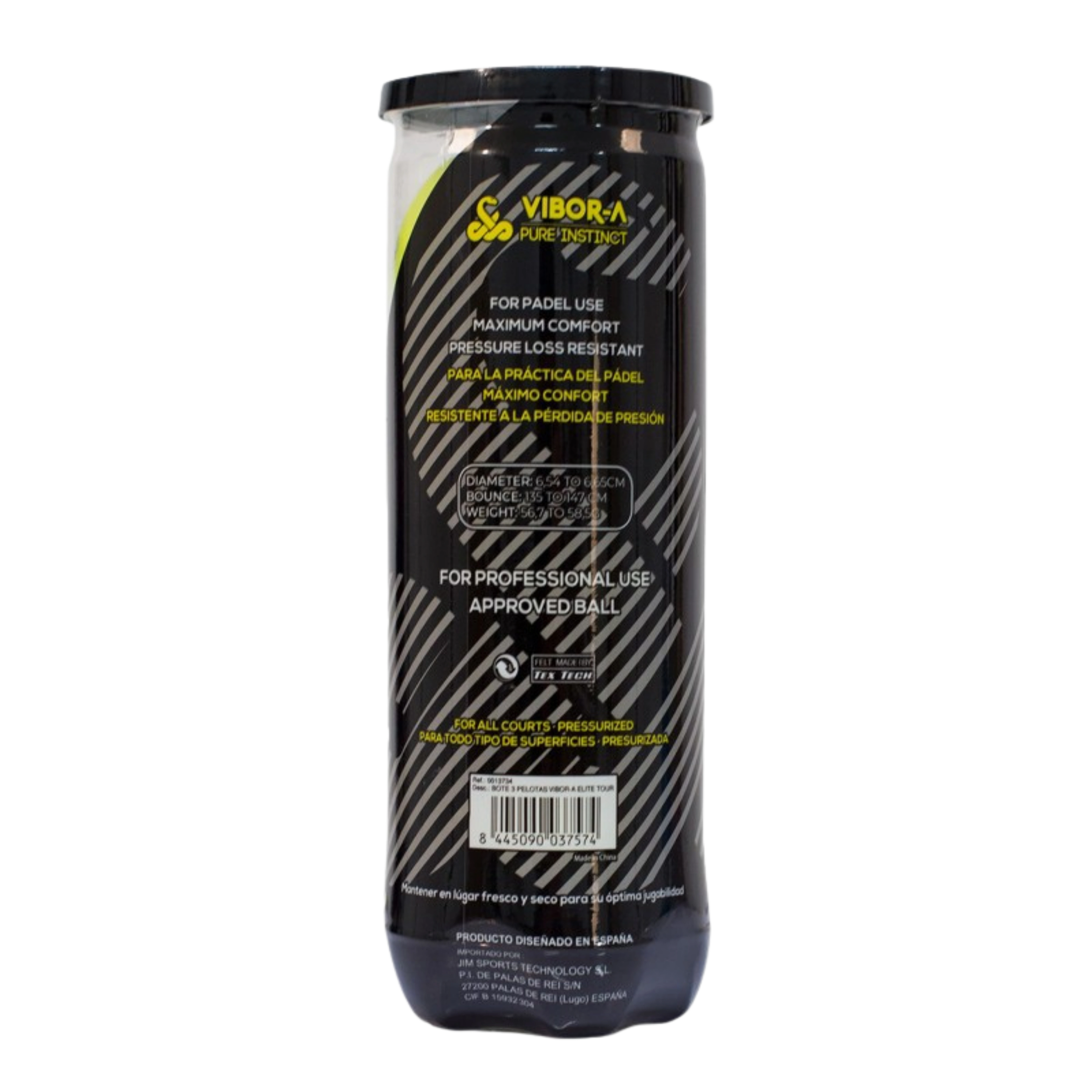 Carton de 24 tubes de balles de padel Vibor-A Elite Tour